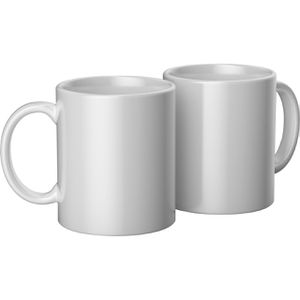 Cricut Kaffeebecher Ceramic Mug Blank 2007821, Keramik, weiß, 340ml, 2 Stück