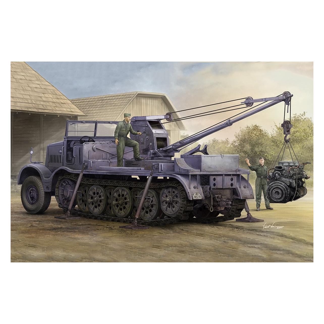 Trumpeter Schwerer Zugkraftwagen 18 t with 6 t Billstein-Crane, Sd.Kfz.9/1 (09576)