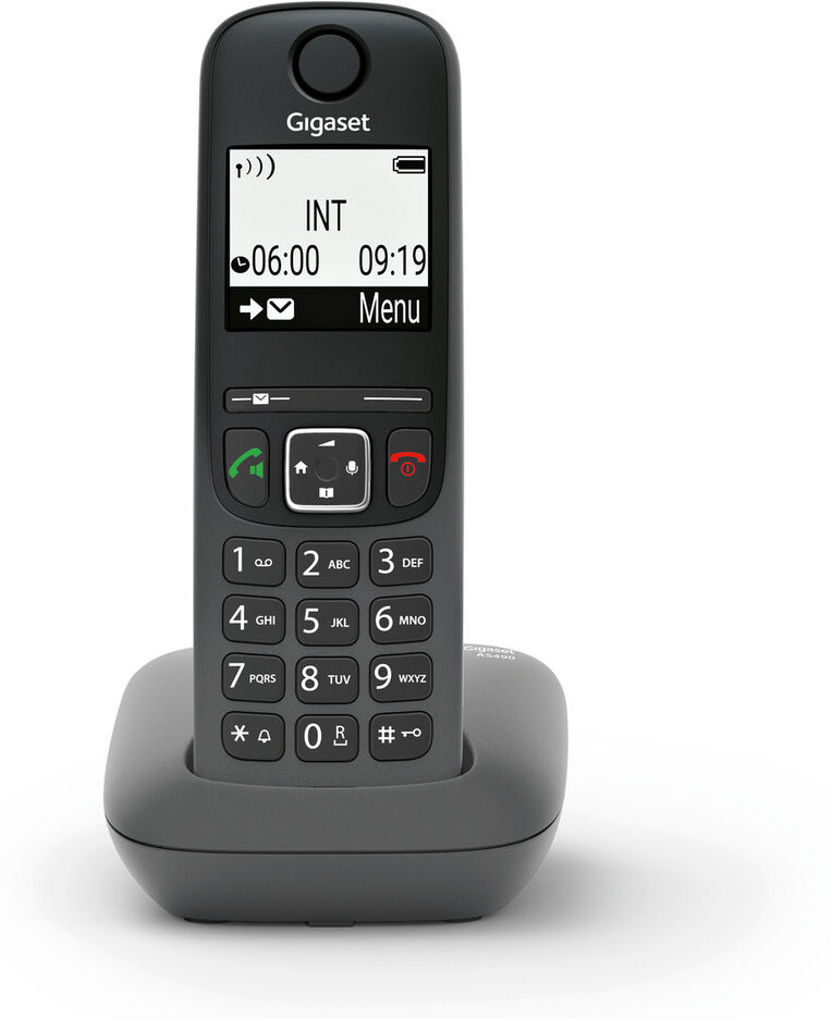 Siemens Telefono cordless Gigaset AS490 grey black con vivavoce