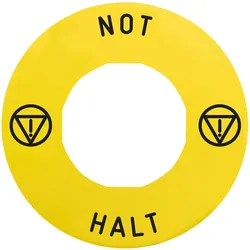Schneider Electric Not-Halt-Schild D=60, gelb ZBY9230T