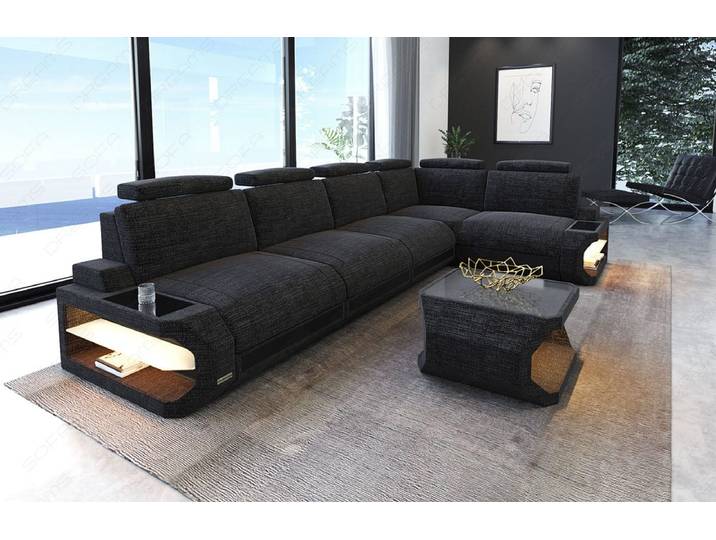 Ecksofa Siena Lang L-Form aus Stoff