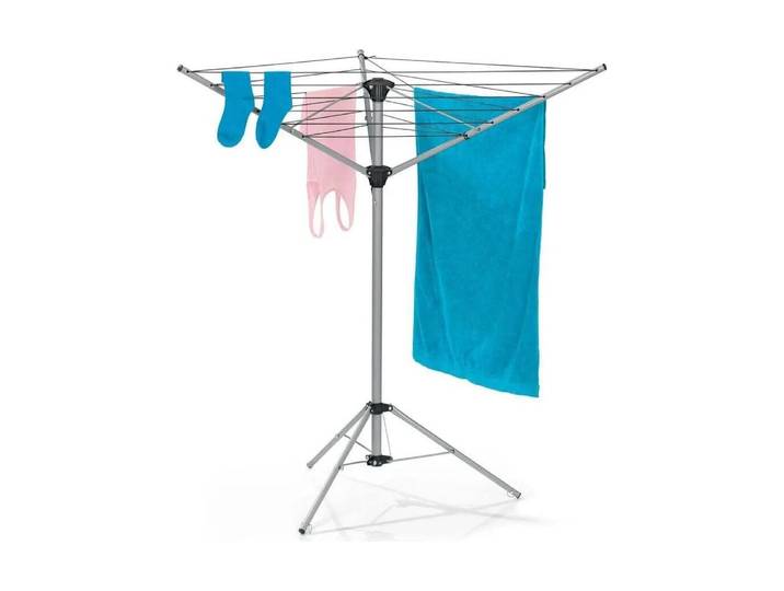 Wäschespinne EASYMAXX Platzwunder Offen: 28 x 76 x 144 cm 16 Meter , schwarz, Wäscheständer, Wäschespinne