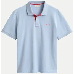Piqué Poloshirt Blau XXL