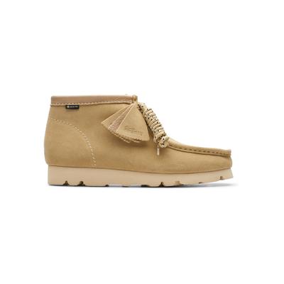 Schnürschuh CLARKS "WallabeeBT GTX", Herren, Gr. 42, beige, Schuhe Schnürschuh, in wasserdichter Qualität
