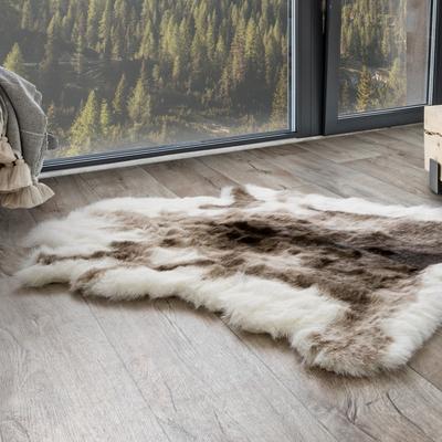 Fellteppich ANDIAMO "Rentierfell", grau, B:90cm H:60mm L:115cm, Obermaterial: 100% Polyacryl, Teppiche, Fellteppich, Rentier-Kunstfell, weich & kuschelig, Wohnzimmer, Schlafzimmer