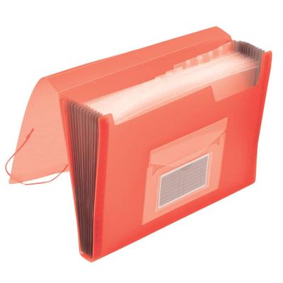 Fächertasche, 13-teilig, transluzent rot Q-CONNECT KF02478