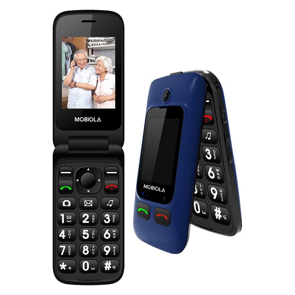 Mobiola Gsm-Telefon Flip Blaues Telefon Für Senioren Mb610 2g (60441920)