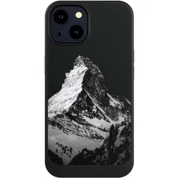 Nivocase Hülle für Apple iPhone 14 Handyhülle NIVOcore Case Schwarz Alpspitze Berg Schnee (Apple iPhone 14), Smartphone Hülle, Schwarz