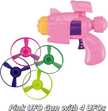 Inspire Curations SkyChase Flying Disc Launcher Toy Set For Cats & Kittens pink