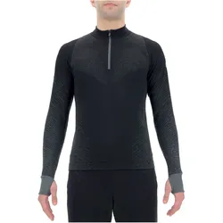 UYN Exceleration Zip Up Laufshirt Herren black/cloud S