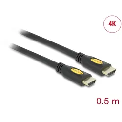 DELOCK HDMI Kabel Ethernet A -> A St/St 0.50m 4K