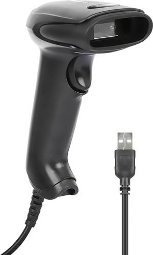 Manhattan 2D LED-Barcodescanner 320mm Scanreichweite integriertes 1,4m USB-A-Kabel schwarz 2D Barcode-Scanner Kabelgebunden 1D