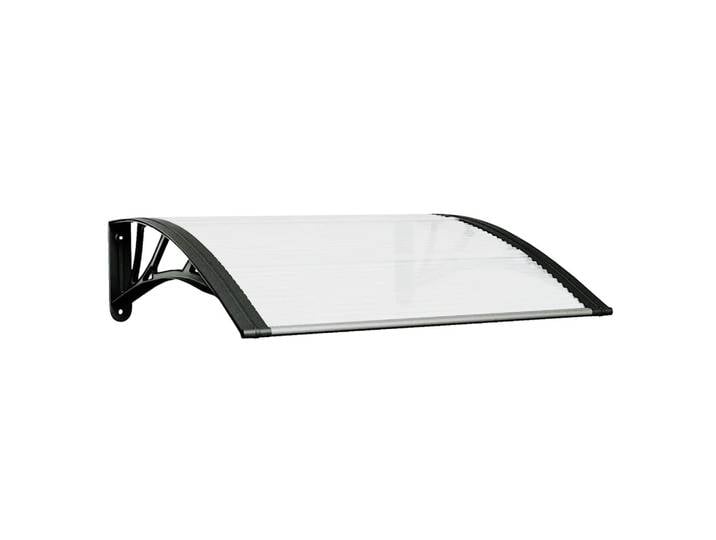 Auvent de porte noir et transparent 80x75 cm en Polycarbonate, auvents de fenêtre de balcon de jardin extérieur, décoration de Patio