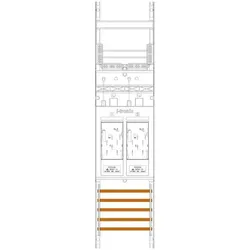 F-Tronic Zählerfeld E16DS 1-feldrig H=1050mm 2-eHZ mit DS