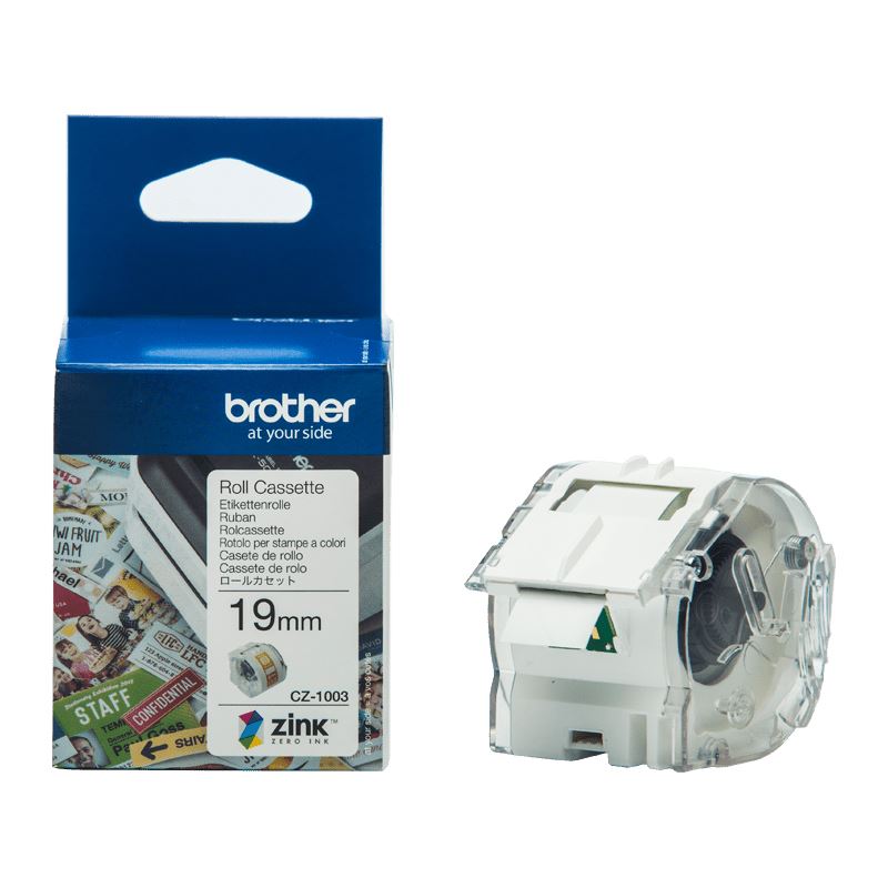 Brother Farbetikettenrolle CZ-1003 BxL 19mm x 5m