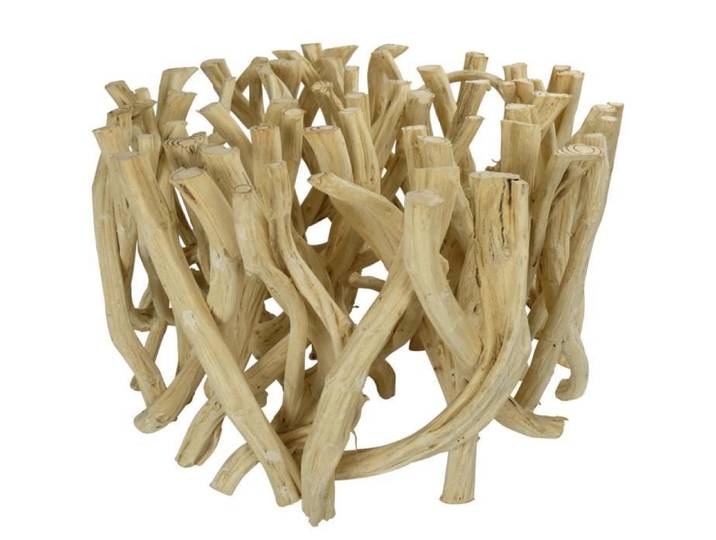 Houten Salontafel Solide Lianen Takken met Glasplaat L80xH45cm
