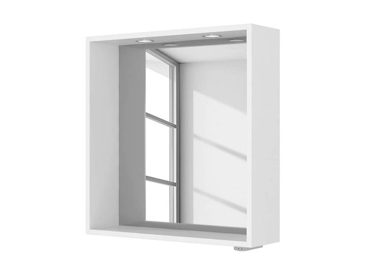 Spiegel 60 x 64 x 18cm Weiß/Weiß Spanplatte, beschichtet 60 x 64 x 18cm