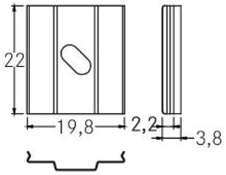brumberg Clips de montage Profil 53020000 aluminium Set 2 pièces (53020000)