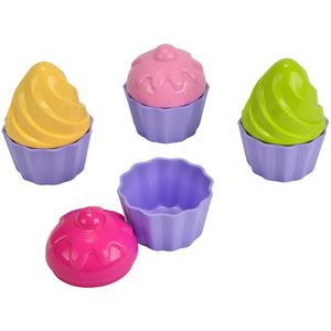 Simba Sandspielzeug 107102508, Cup Cake, mit Sandformen, 8 Teile