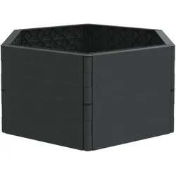 Helloshop26 - Pflanzkasten Hochbeet Blumenbeet Terrasse Garten PP Anthrazit 02_0038715