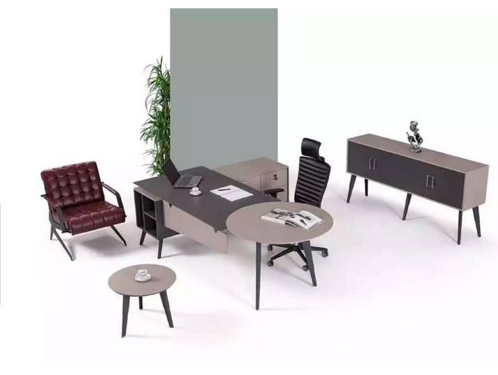 JVmoebel Couchtisch Runder Holztisch für modernes Arbeitszimmer in Design-Optik (Couchtisch), Made in Europa