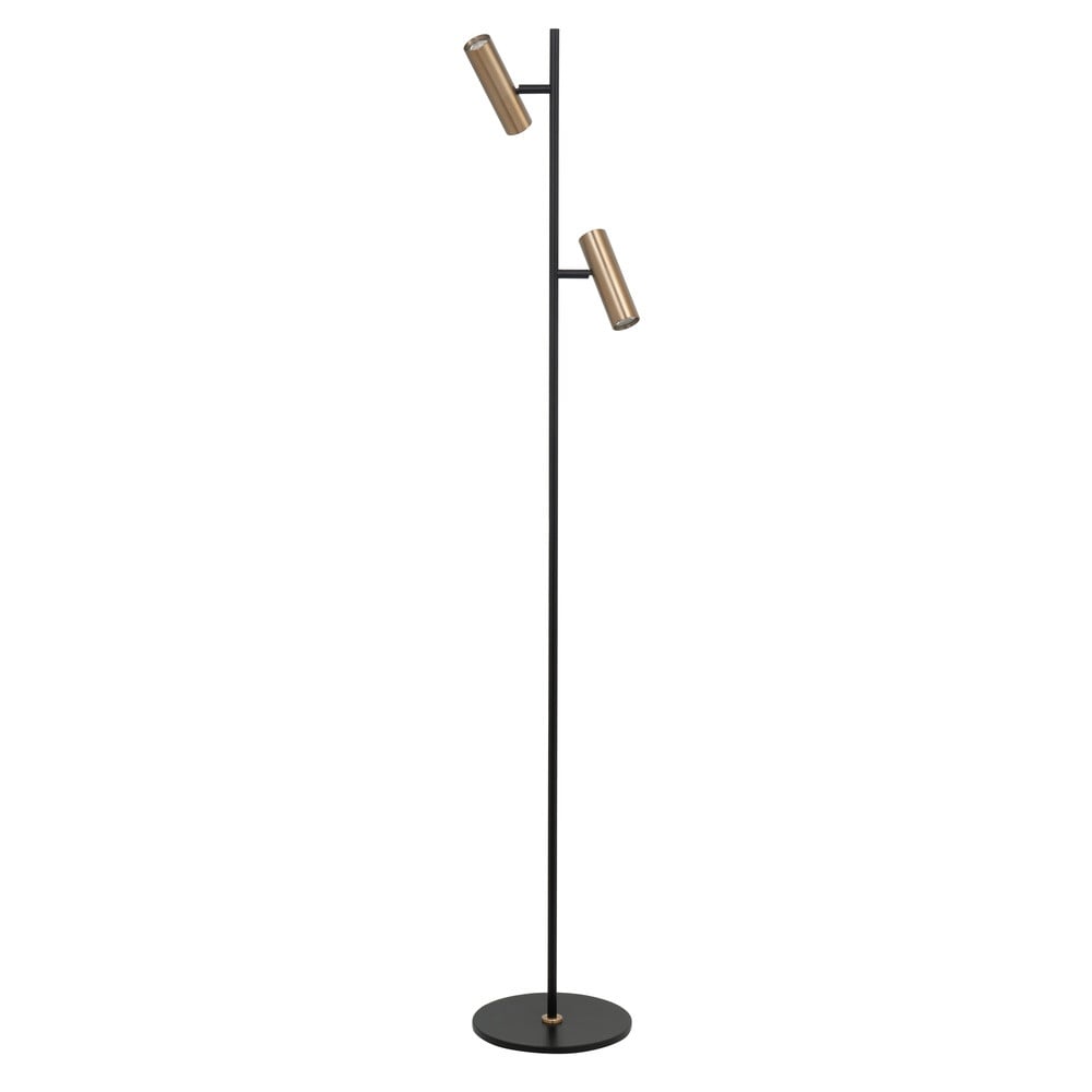 Highlight Vloerlamp Trend 2-lichts zwart en messing - V4732.38