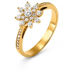 Tchibo - 585 Gold-Ring mit 31 Brillanten - Gr. 17 - gold