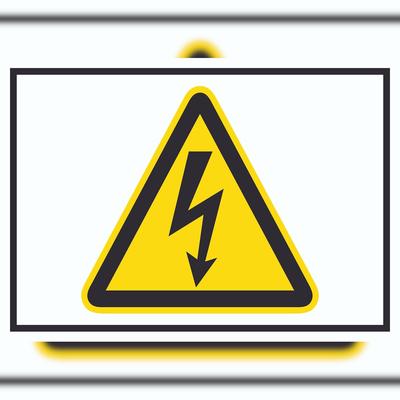 HB-Druck Vorsicht Elektrische Spannung Symbol Schild A4 (210x297mm)