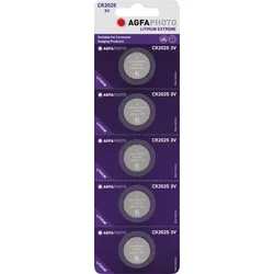 AGFA CR2025 X5 - Lithium-Knopfzelle, CR2025, 3V, 20,0x2,5 mm, 5er-Pack