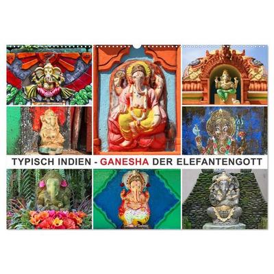 Typisch Indien - Ganesha der Elefantengott (Wandkalender 2027 DIN A2 quer), CALVENDO Monatskalender