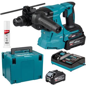 Makita Bohrhammer HR011GU201, XGT, SDS+, 40 V / 4,0 Ah, mit 2 Akkus, Schlagkraft 3,3 Joule