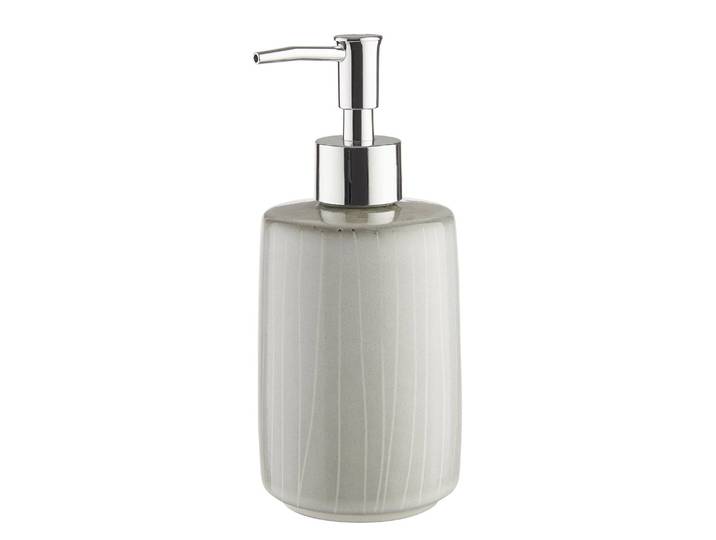 Seifenspender Steinzeug, reaktive Glasur Grau/Grau Ø 8cm