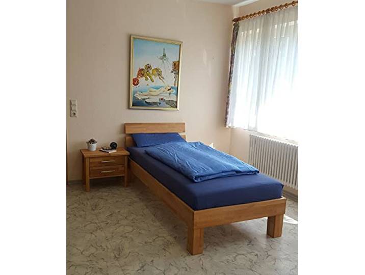 Komfortbett 90 x 200 cm Kernbuche massivholz geölt Bett Einzelbett Seniorenbett