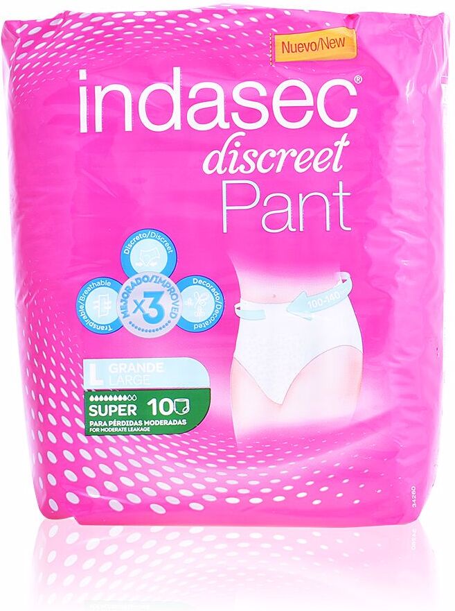 Indasec Pant Super talla grande 10 u