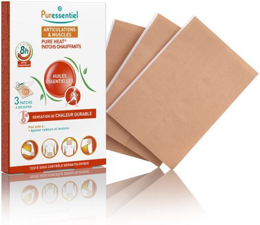 Puressentiel Pure Heat Heat Patches for Joints and Muscles, 3 pcs