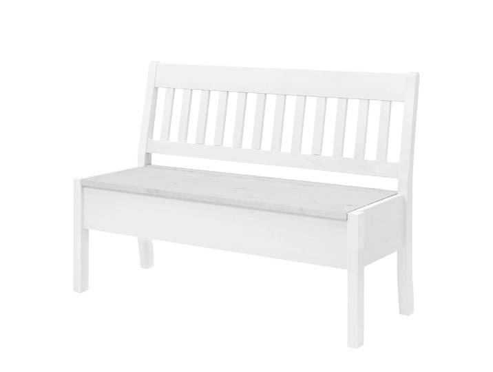 Banc Boston I 131cm Blanc/Epicéa blanc