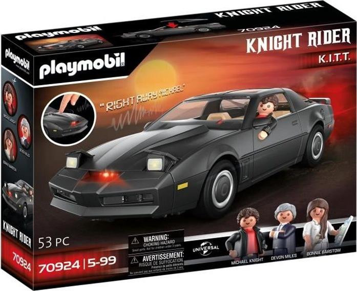 Playmobil K2000 Knight Rider K.I.T.T. auto met geluid en licht inclusief Michael Knight, Devon en Bonnie figuren
