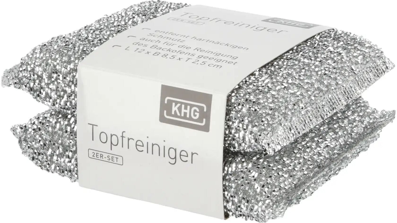 KHG Topfreiniger 2er-Set   ¦ silber ¦ Kunststoff ¦ Maße (cm): B: 8,5 H: 2,5