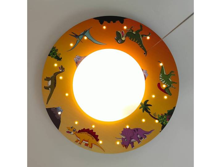Niermann Standby Deckenleuchte Dinos mit LED-Sternenhimmel, Multicolour, für Kinderzimmer, Kunststoff, Deckenlampe