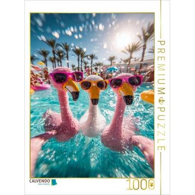 CALVENDO Puzzle Flamingo-Feeling pur | 1000 Teile Lege-Größe 64x48cm Foto-Puzzle für glückliche Stunden