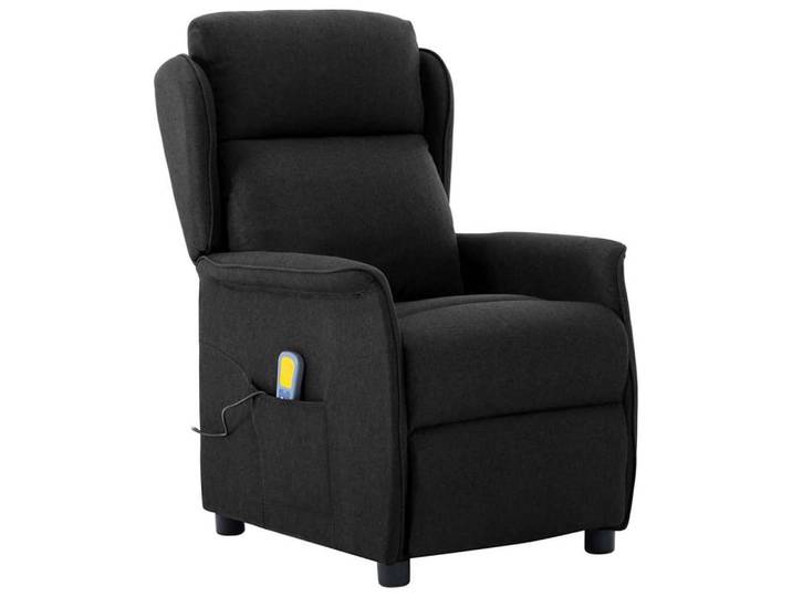vidaXL Massagesessel, Massagesessel mit Kissen Schwarz 93,5 x 67,5 x 101,5 cm Stoff