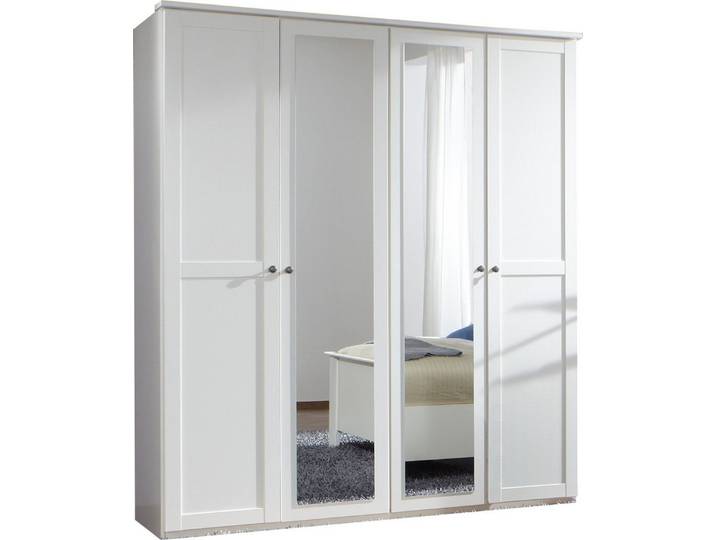 möbel-direkt.de Kleiderschrank Chalet in Weiß (komplett, 1-St., Drehtürenschrank, Schwebetürenschrank) Made in Germany
