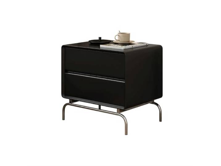 YANG11FAN Vielseitig Nachttisch-Schlafzimmermöbel aus Massivholz Vintage Wohnzimmer-Sideboards(Schwarz)
