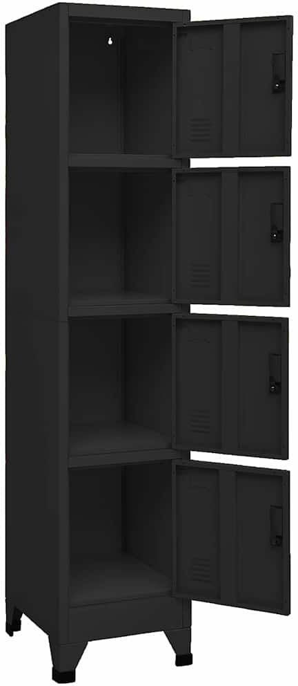 vidaXL Armoire à casiers Noir 38x45x180 cm Acier