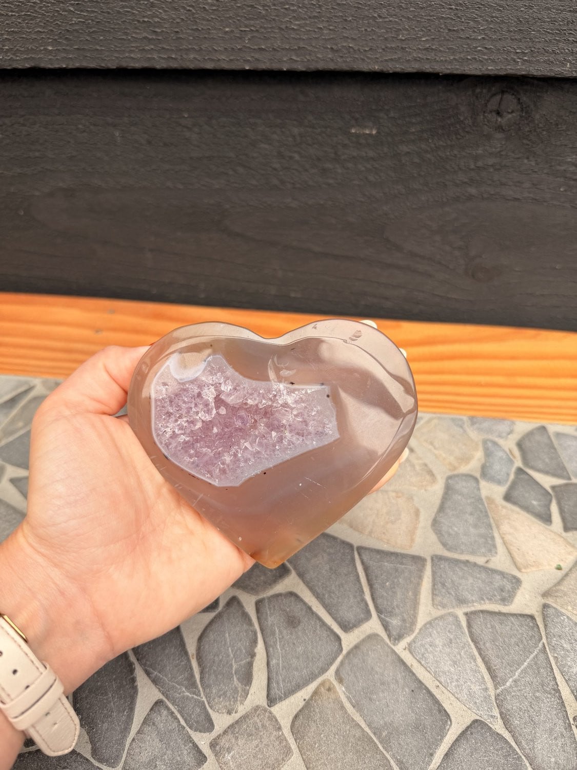 GemWood Agaat hart voor op tafel
