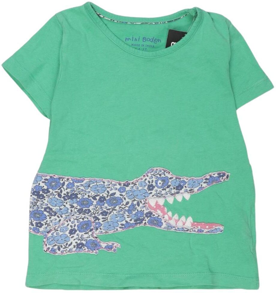 Mini Boden Mädchen T-Shirt, Grün, Gr. EU 110, Baumwolle - Second Hand