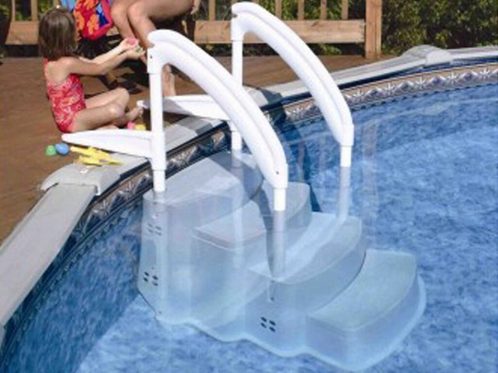 LumiO Escalier piscine FESTIVA avec double main courante