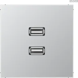Jung MAAL1153 Einsatz 2xUSB LS Aluminium