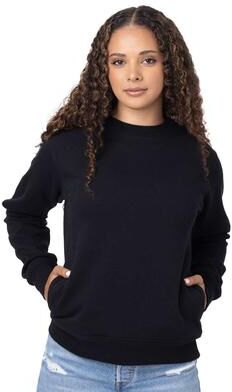 econscious EC5305 Reclaimist Crewneck Sweatshirt in Black size Small   Cotton
