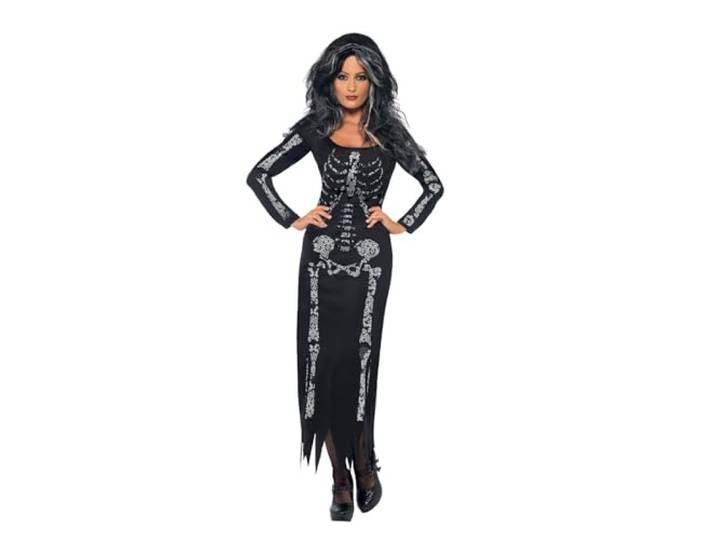 Smiffys Skeleton Costume, Black
